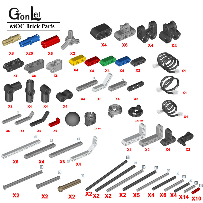 Technical Bricks Beams Wheels Tyres Axles Pinks Bush Parts NXT Cable Connectors fit for Robot EV3 45544 Core Set AIDS 9898 Toys Luhuai CVC