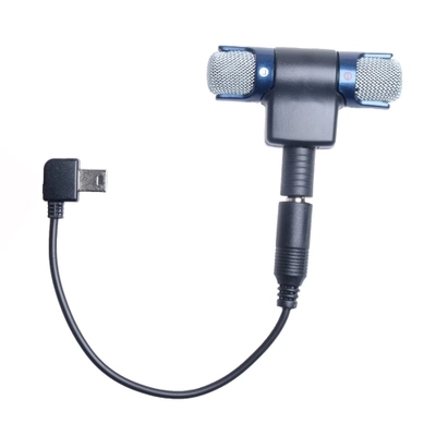 Harici Stereo Mic mikrofon 3.5mm Mini USB mikro adaptör kablosu için GoPro Hero 3 4 xiaoyi SJCAM H9 EKEN AEE spor kamera. 