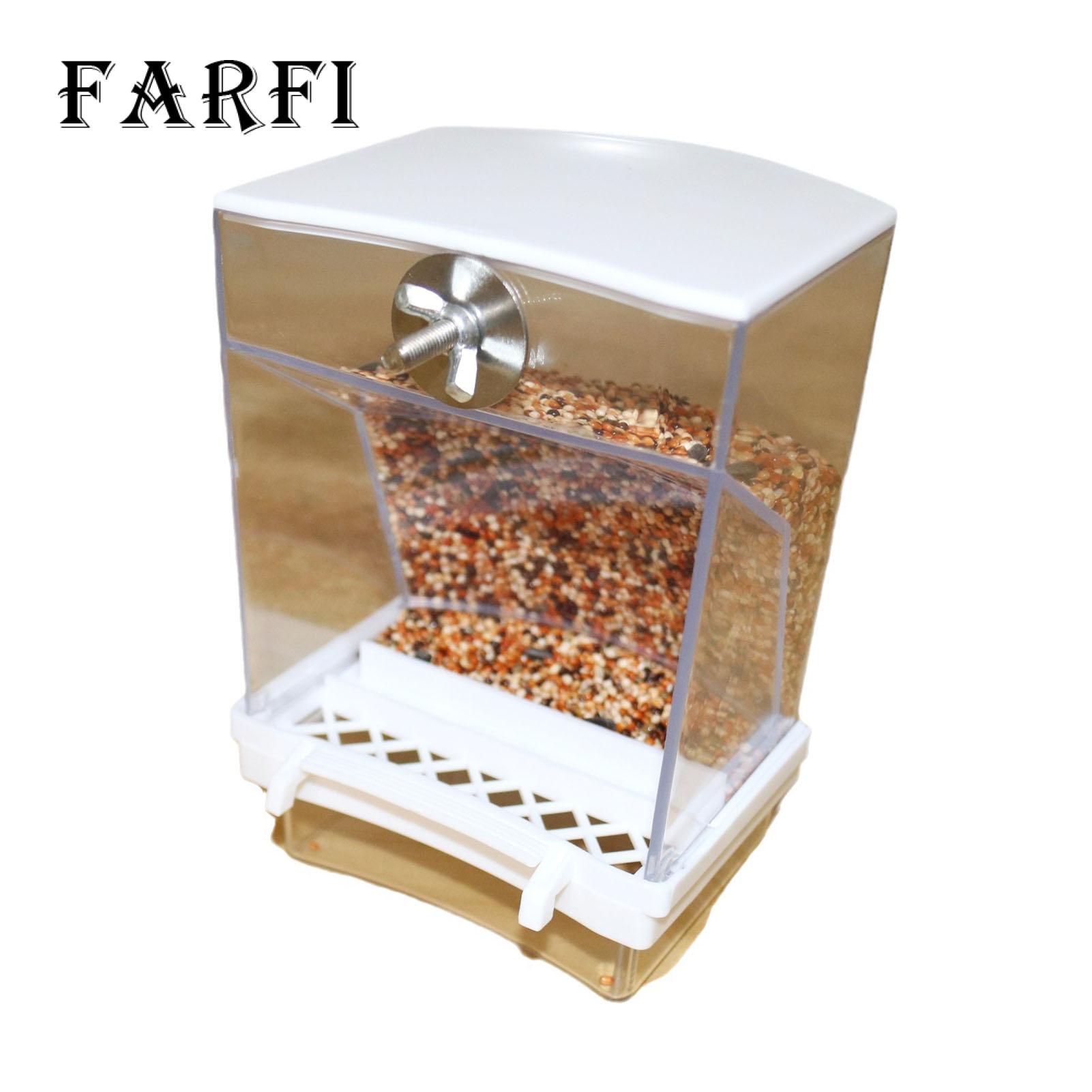 Easy to Observe Bird Feeder Large Capacity Automatic Bird Feeder for Parrots Transparent Hanging Food Container for Cage. 
