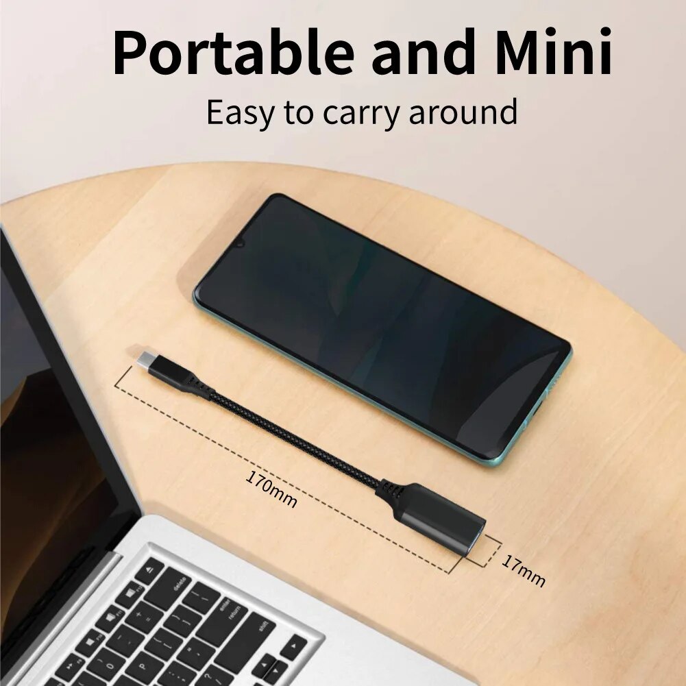 SHIWANA USB A to USBC Data Transfer Connector Type C OTG Cable USB3.0 3.1 Adapter Cable for Phone Laptop Car Extension Converter. 