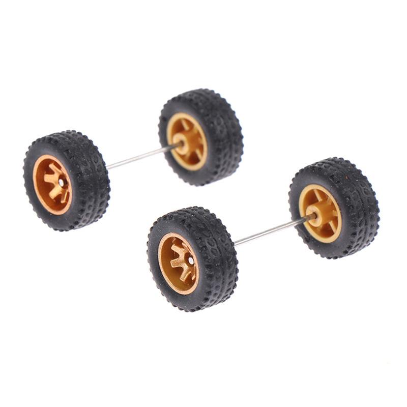 FORIDE 10 Sets 1/64 Offroad Wheels/ Rubber Tires 18.3mm Removable Tire for Wheel 1:64 RC Truck Model Off-Road SUV Random Color. 