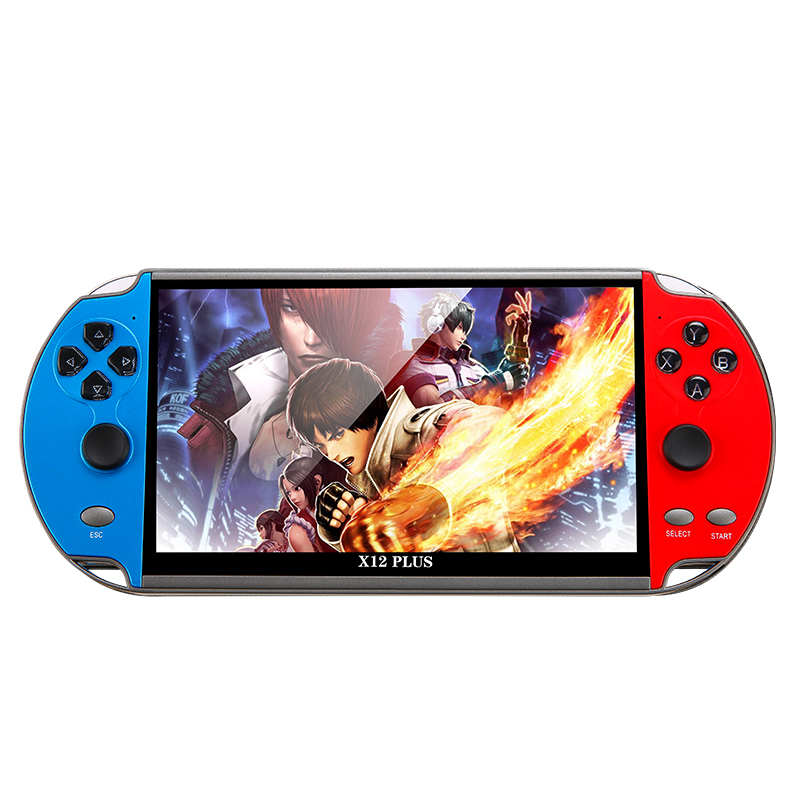 X12 Plus Video Game Console 7Inch Retro Handheld 1000+ Classic Games Game Player Console For PS1 GBA FC SFC MD NEOGEO GB CPS GBC. 