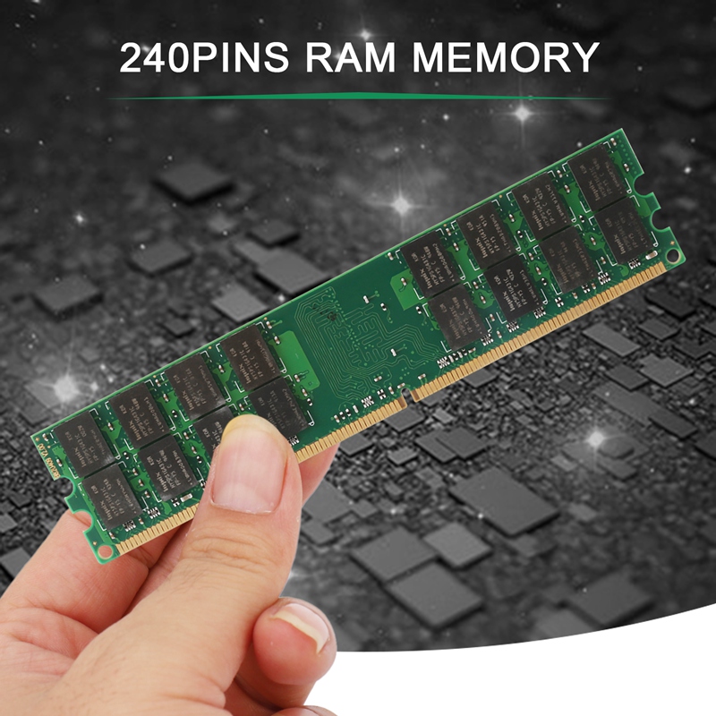 4GB DDR2 Ram Memory 800Mhz 1.8V 240Pin PC2 6400 Support Dual Channel. 