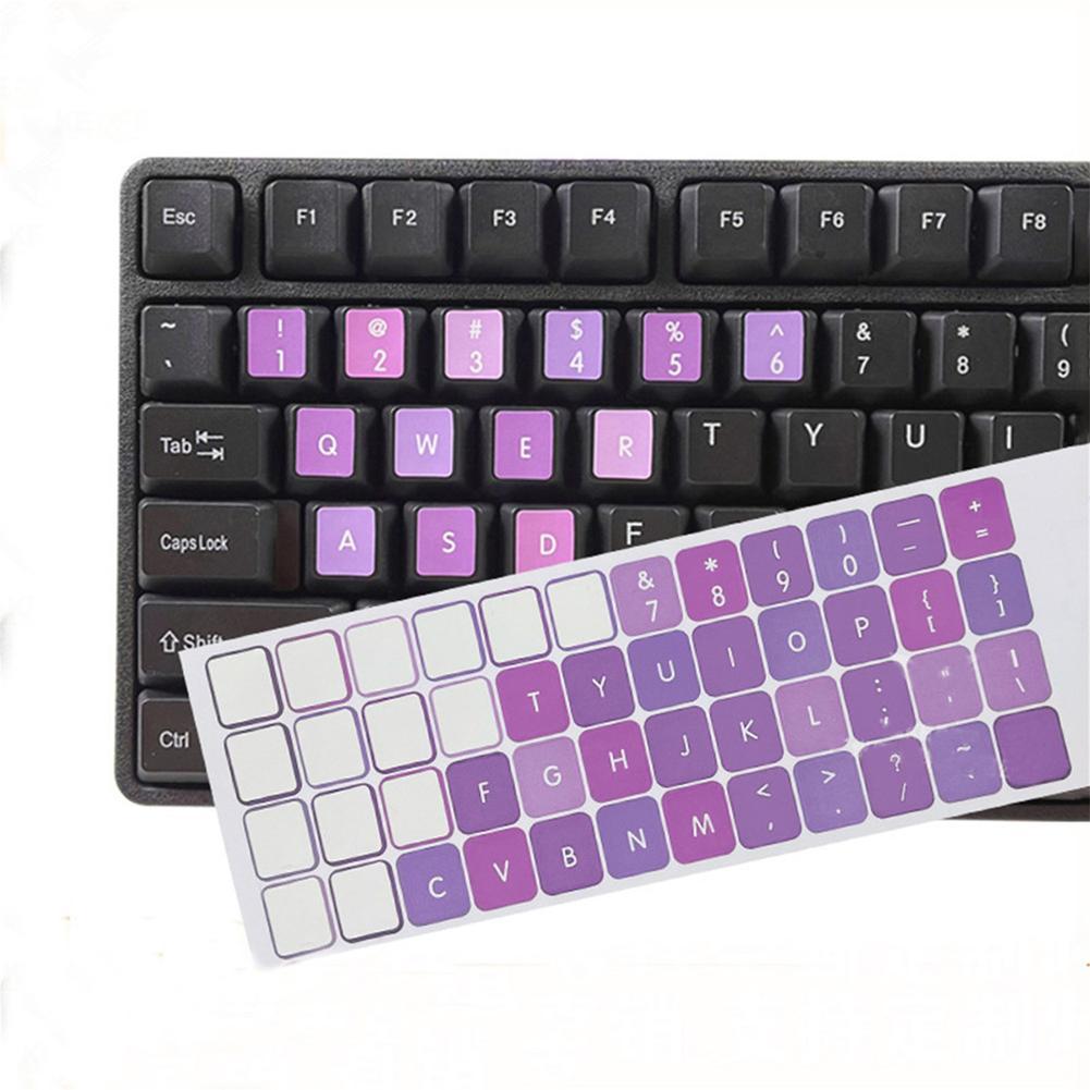 Notebook English Keyboard Sticker Macaron Color Button Sticker For Laptops Desktop Computer Sticker Scrub Repair Film S9Z3. 