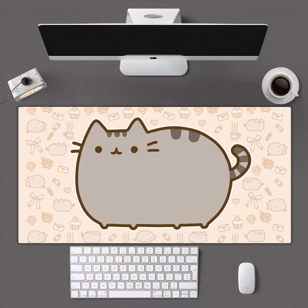 Kawaii P-Pusheen Mousepad Mousepad Gamer Mouse Pad Size For Office Long Table Mat. 
