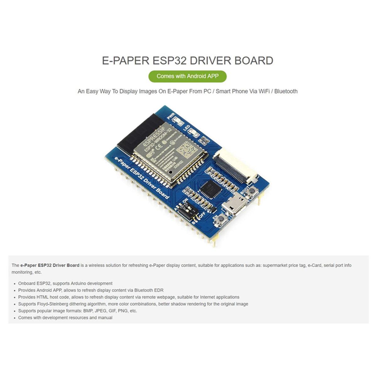 Waveshare Universal E-Paper Driver Board with WiFi Bluetooth