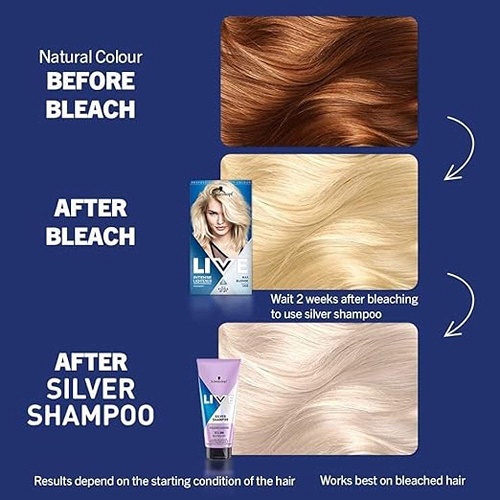 Schwarzkopf LIVE Intense Lightener Max Blonde Permanent Bleach Hair Dye 00B. 