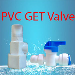 RO Water Purifier Inlet PVC Ball Valve (Gate Valve) 1/4" Thread 3/8" Push On/Off Diverter Gate Valve