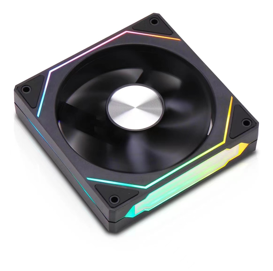 Prism 5Pro fourth generation sea view room chassis cooling fan 12CM divine light synchronous 5V three pin ARGB dazzling static. 