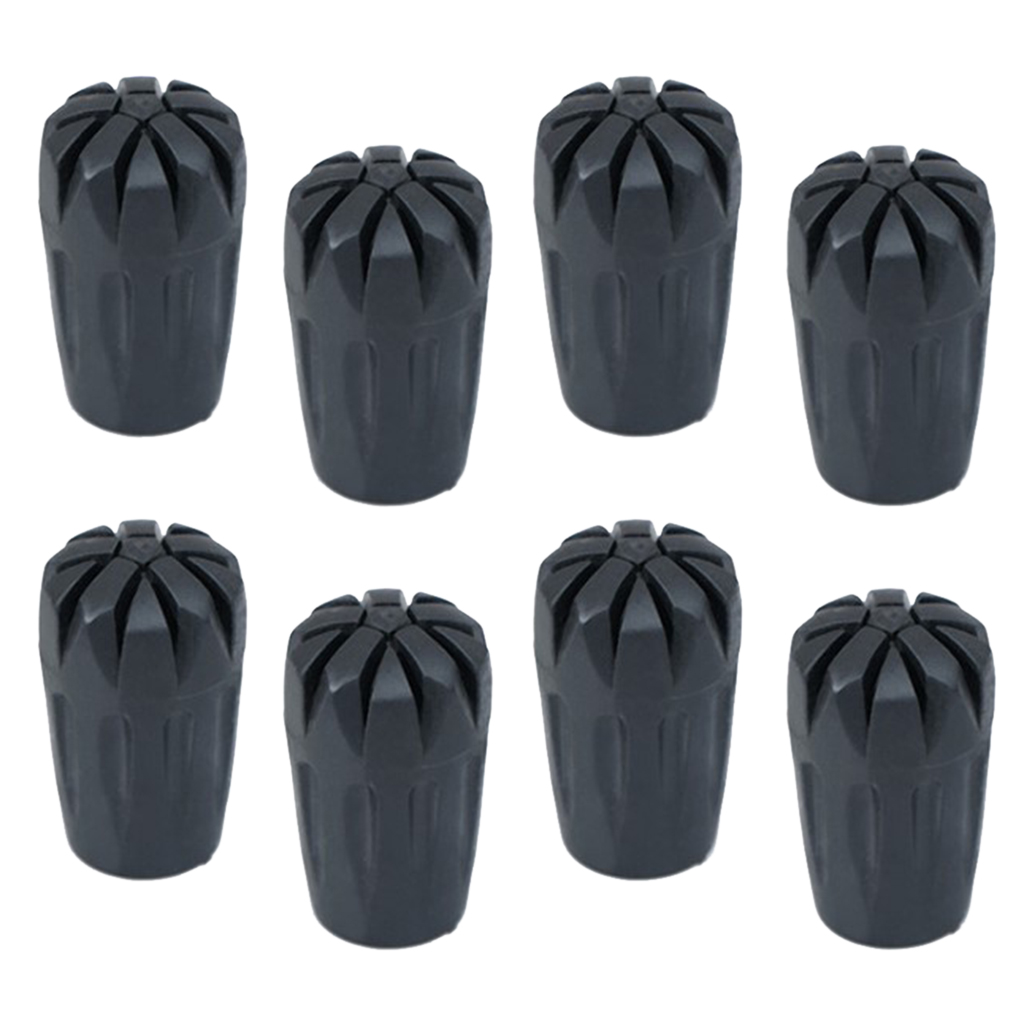 8 Pieces Trekking Hiking Stick Tips Antislip Walking Pole Cap Cover Replacement Protector Cover End Protector Cover Access. 