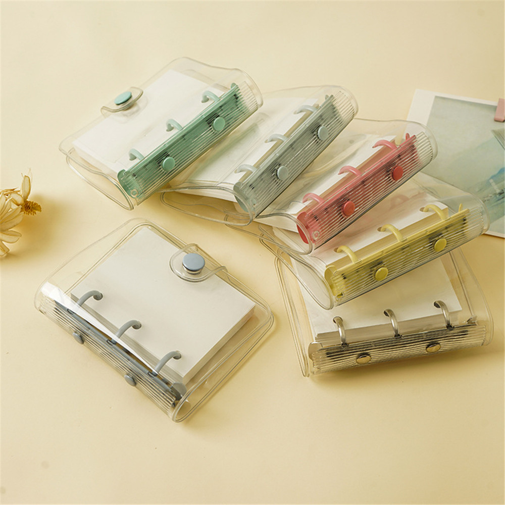 3 Ring Mini Notebook Mini Loose-leaf Hand Book Portable Small Notebook 3 Ring School Supplies Notebook Ring Binder Student Mini Loose-leaf Notebook. 