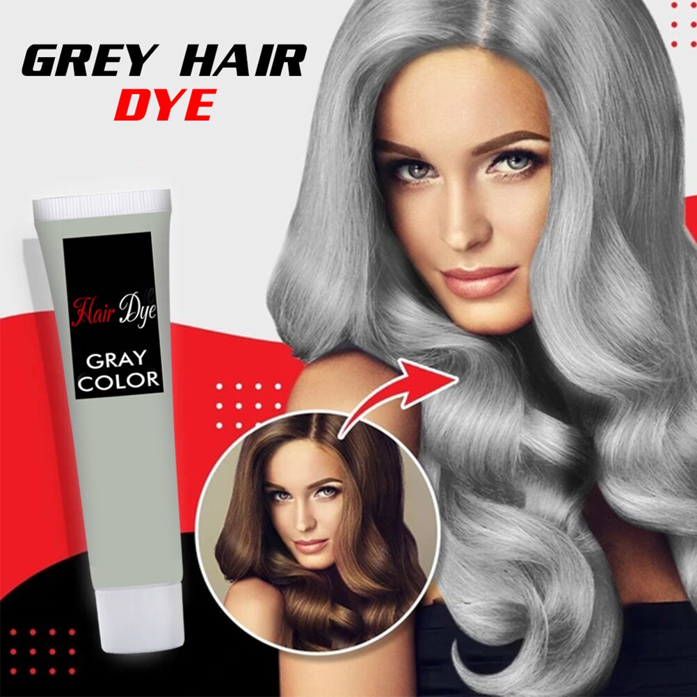 Fashion Smoky Gray Hair Dye Ash Gray Hair Dye Non-Greasy Fashion Color Hair Dye Hair Styling Hair Dye. 