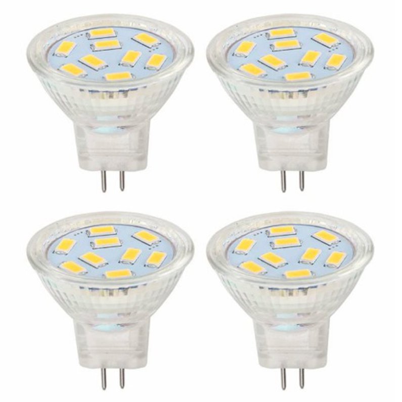 4Pcs Mr11 Led Bulb Warm White Spotlight Replace Halogen Light Low Consumption. 
