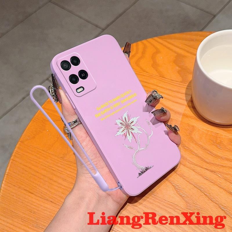 Casing Oppo A54 4G back cover phone case back cover softcase liquid silicone protector smooth shockproof bumper cover new design flower cartoon ytxshd01