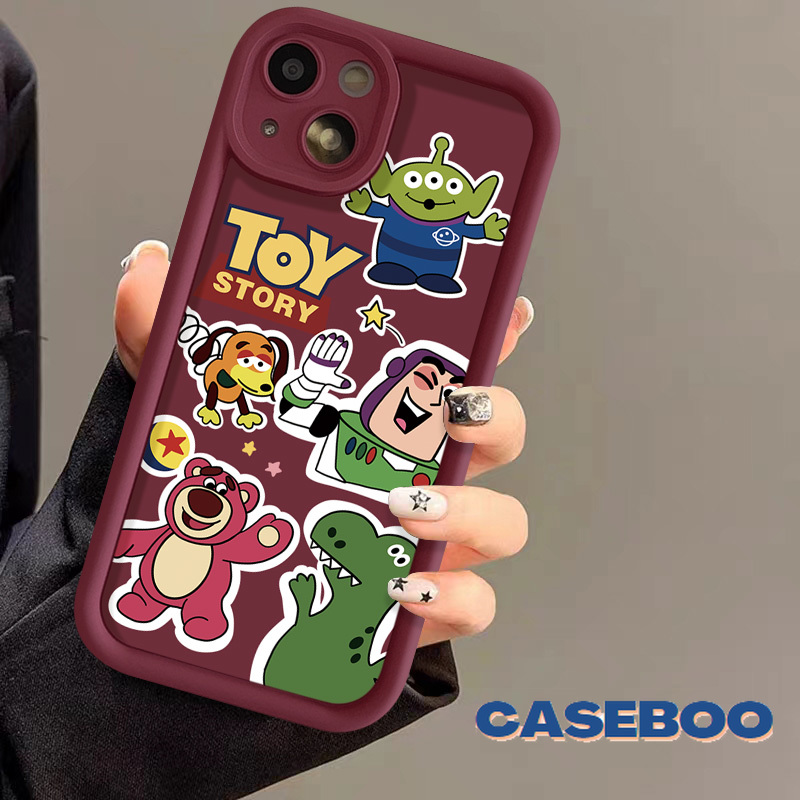 Toy Story Dog Little Crocodile Bear Lotso Soft Angel Eyes Phone Case Compatible for IPhone 11 15 7Plus 13 14 12 Pro Max XR 6S 7 6 8 Plus XS MAX X SE 2020 Anime Cover. 