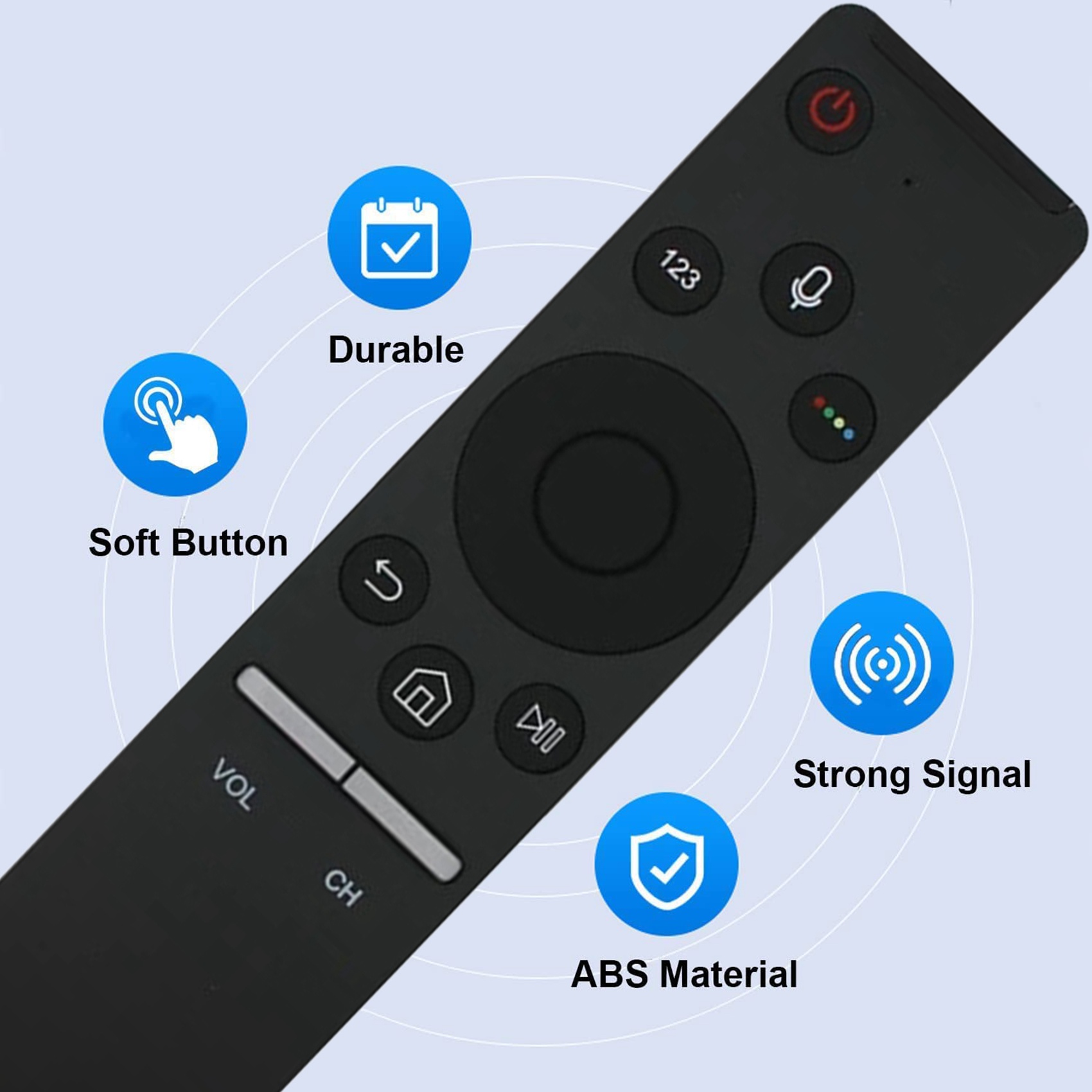 1 Piece for NEW Black TV Remote Control for Samsung TV BN59-01241A BN59-01265A BN59-01259E BN59-01260A Voice Remote Control Replacement. 