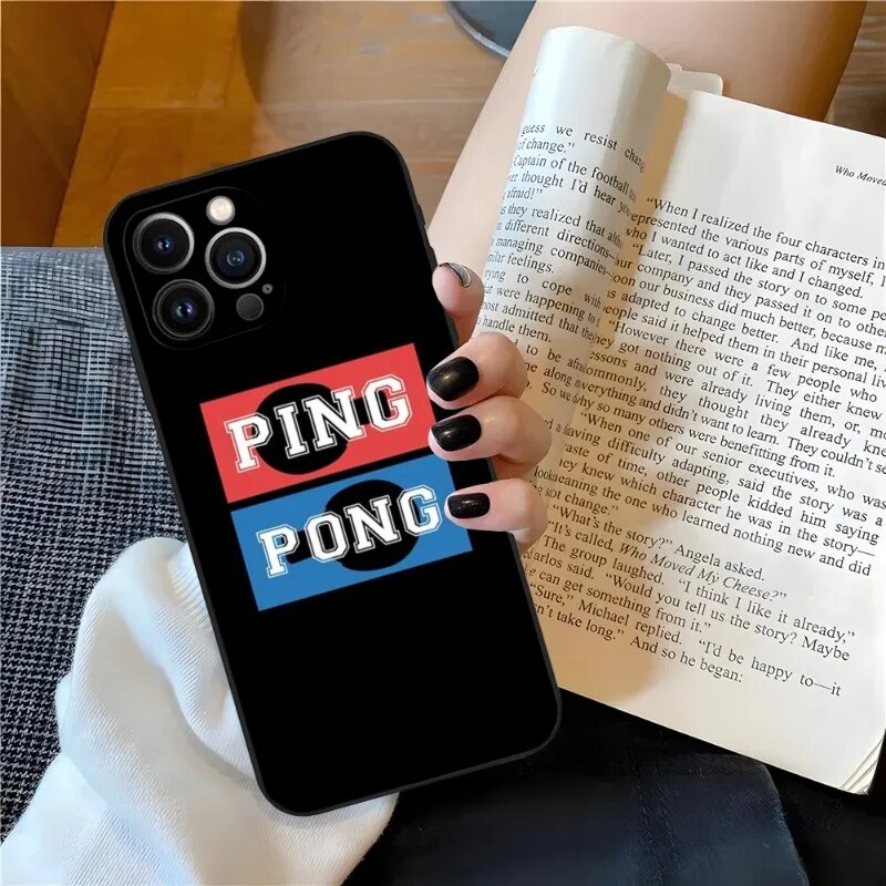 Table Tennis Racket Ping Pong Phone Case For Iphone 14ProMax 11 13 14 Pro Xs Max Mini Xr X 7 8 6 6s Plus Shell Coque Honoria. 