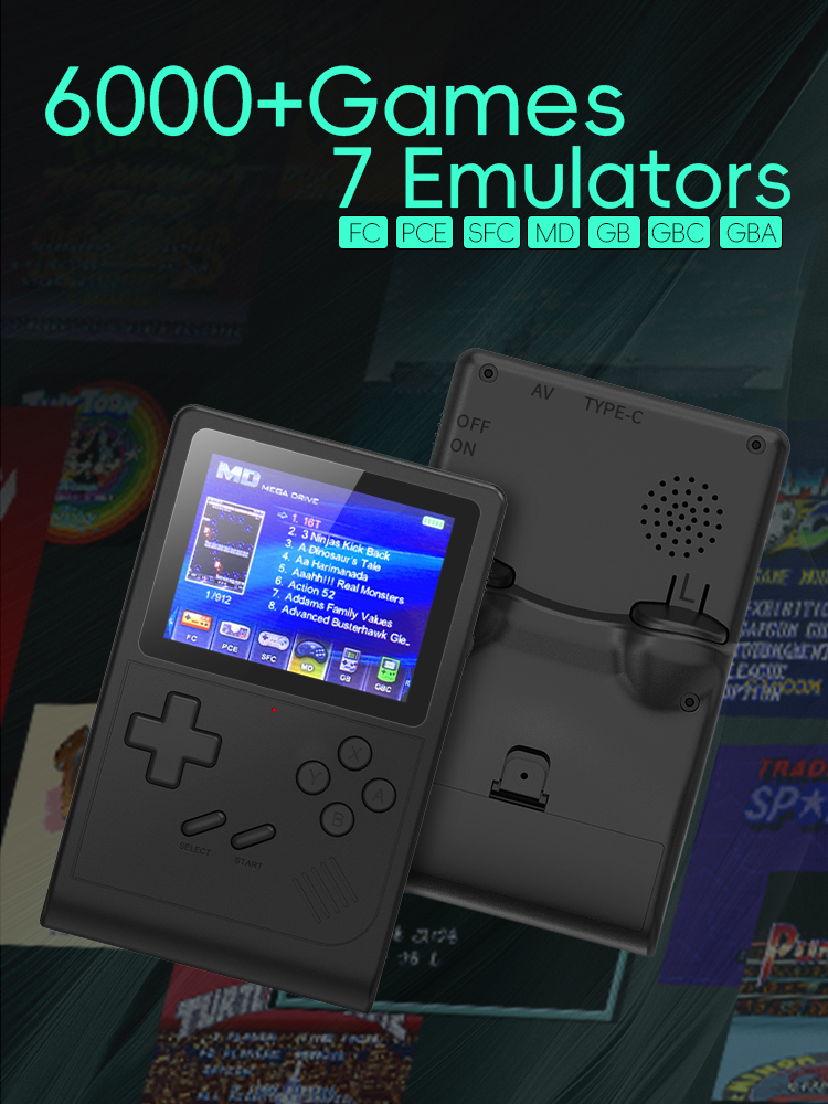 Portable Retro Mini Handheld Game Console Video Game for NES/SNES/GBA Emulators Consoles for Gameboy Player GB300. 