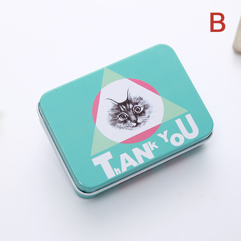 Mini Tin Box With Lid Portable Rectangular Small Storage Container Candy Cases. 