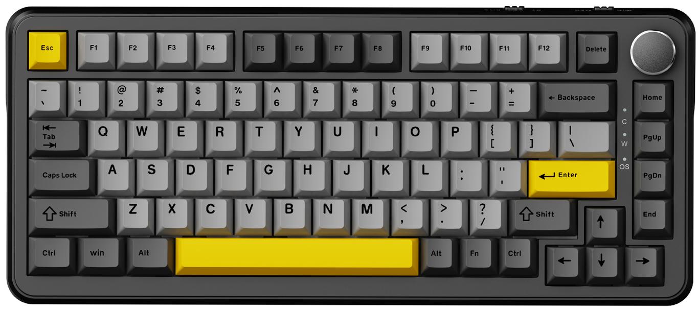 Ajazz Ak820 Max Tri-Mode Hot Swap Esports Rgb Bluetooth Wireless Gaming Mechanical Keyboard With Knob 82 Keys Pbt Keycaps. 