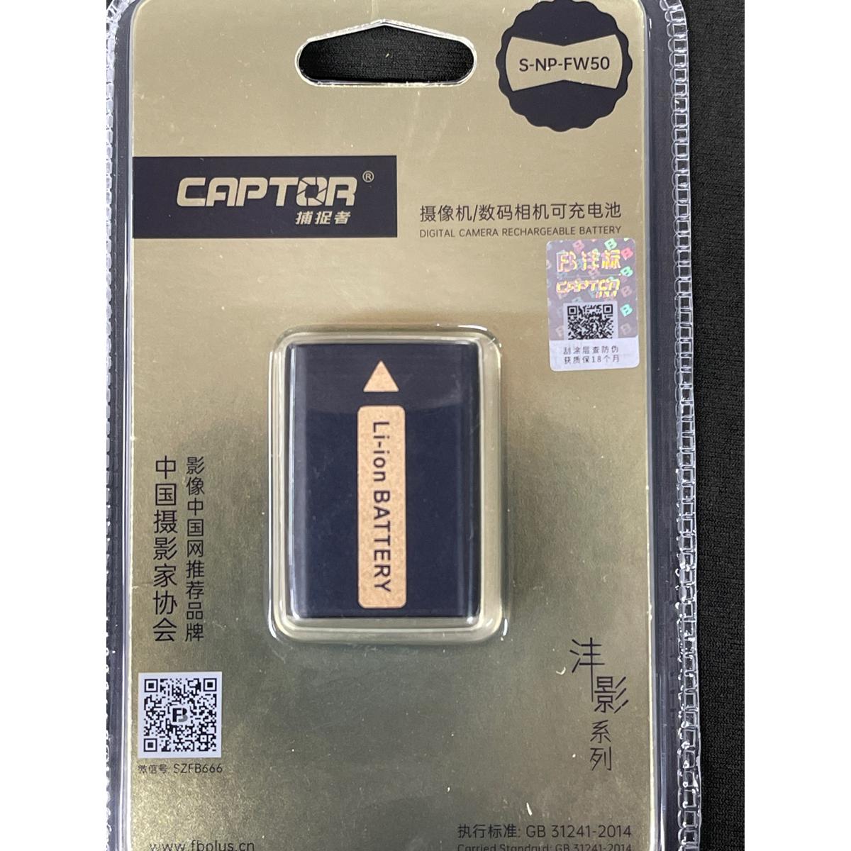 CAPTOR S-NP-FW50 Battery high Capacity Compatible with Sony ZV-E10, Alpha A6400 A6000 A6300 A6500 A5100 A7 A7II A7RII