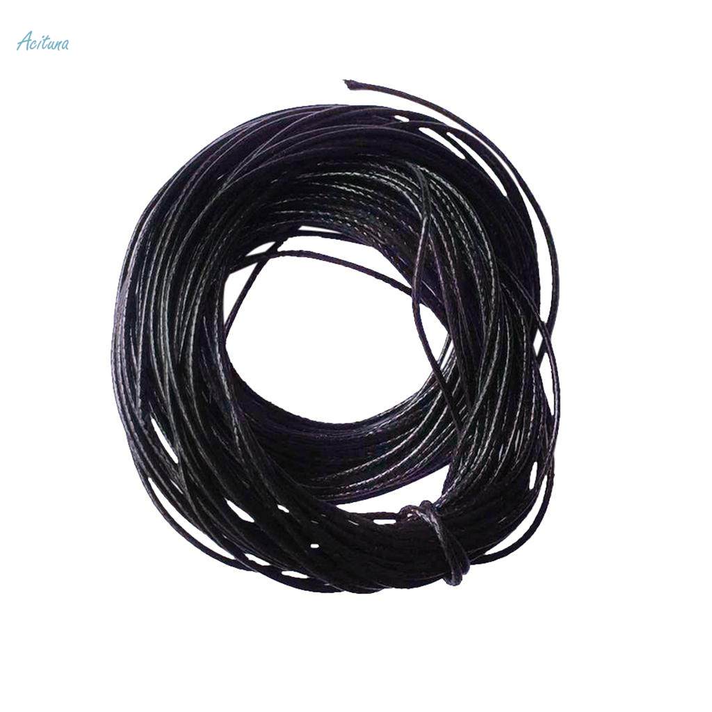 2pcs 10m Waxed Nylon Cord Jewelry Making Cord String Rope 1mm Black Coffee
