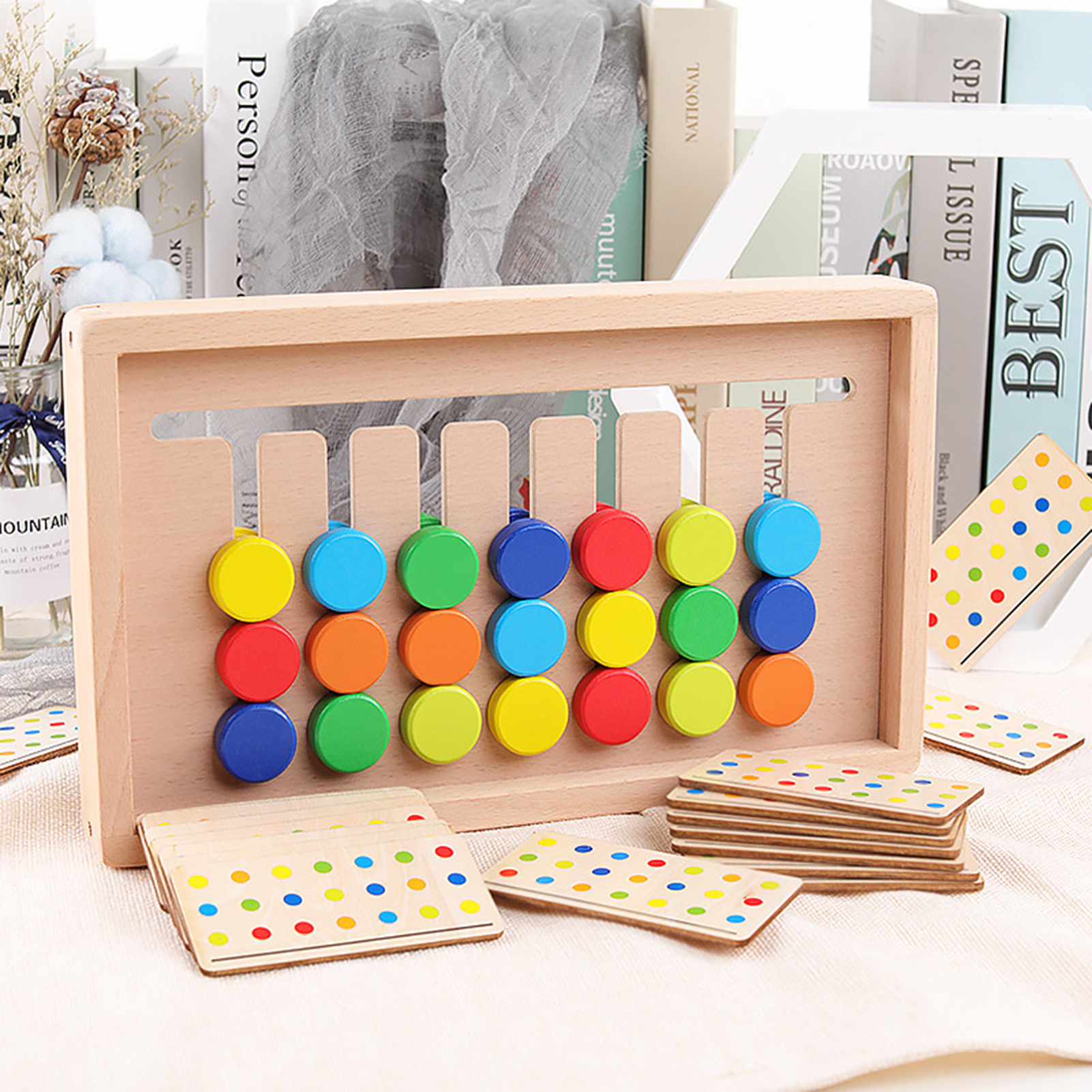 Color Matching Game Toy Scentless Color Matching Game Toy Children Teaching Aids Toy. 
