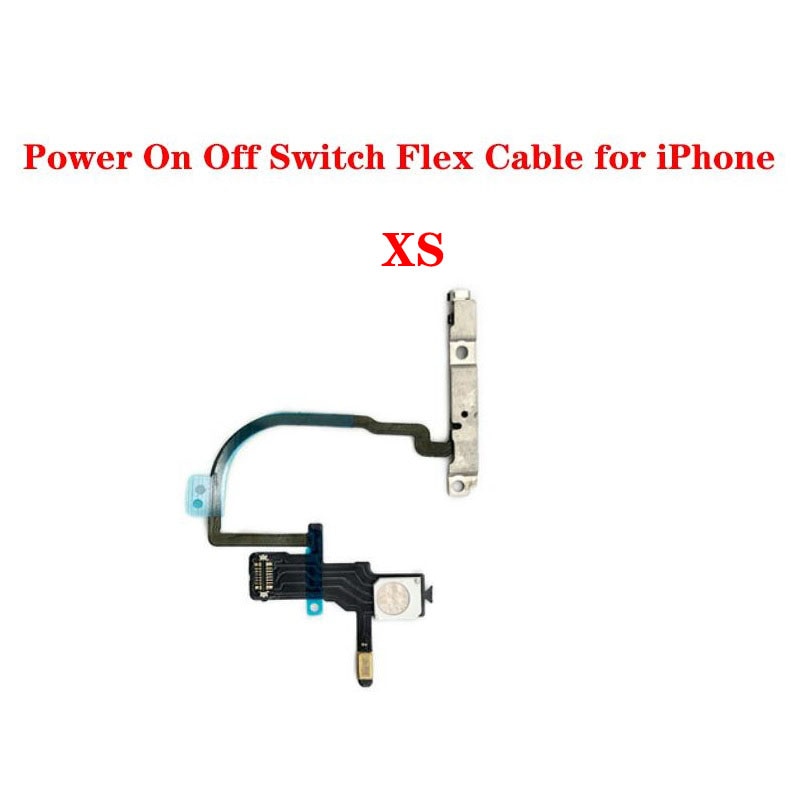 Power On Off Flex Cable For iPhone X XR XS Max Switch Control Volume Button with Metal Replacement Parts. 