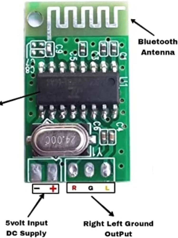 CKE Bluetooth Stereo Audio Receiver Wireless Smallest and Powerful Chip for DIY Amplifier Version - 3.0 USB Mp3