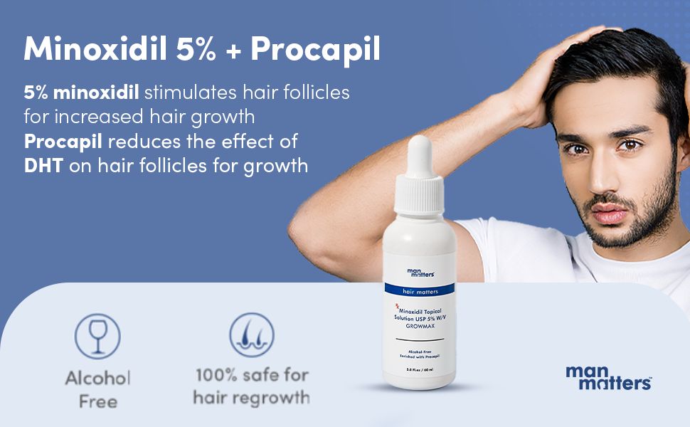 Man Matters Minoxidil 5% + 0.1% Finasteride Topical Solution - Minoxifin 60ml. 