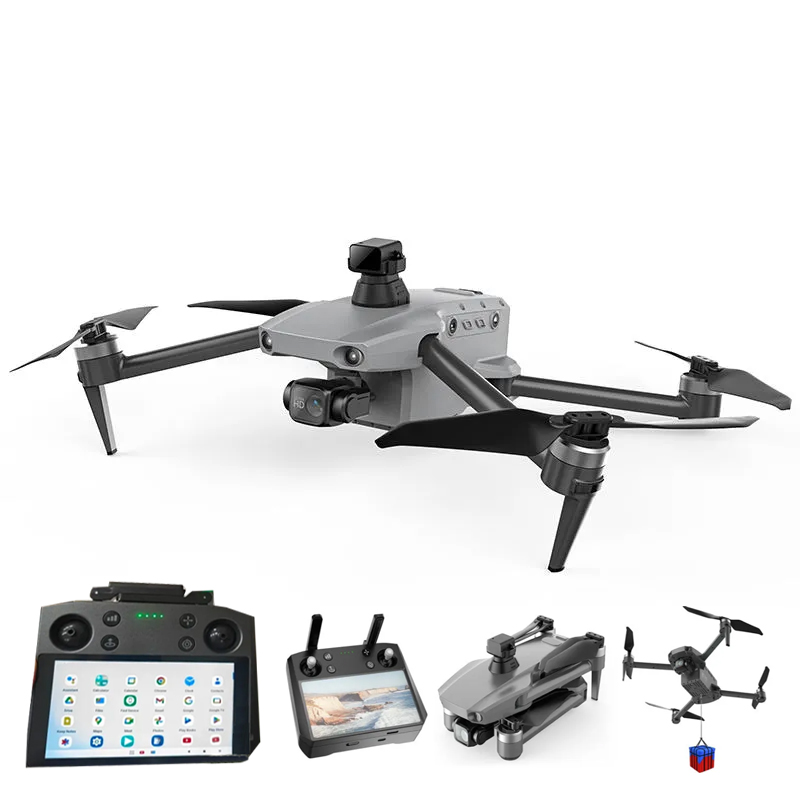 FLH K11 Turbo Professional Drone  (Android & ios Version) 8K RC Drone 3-Axis Gimbal 5G WiFi Brushless 6KM FPV RC Quadcopter Upgraded Remote Control, high quality leasure sensor  with Touch Screen 2 Battery