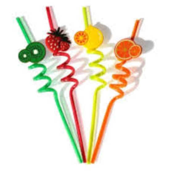 Juice straw for drinking juice with dear once. 