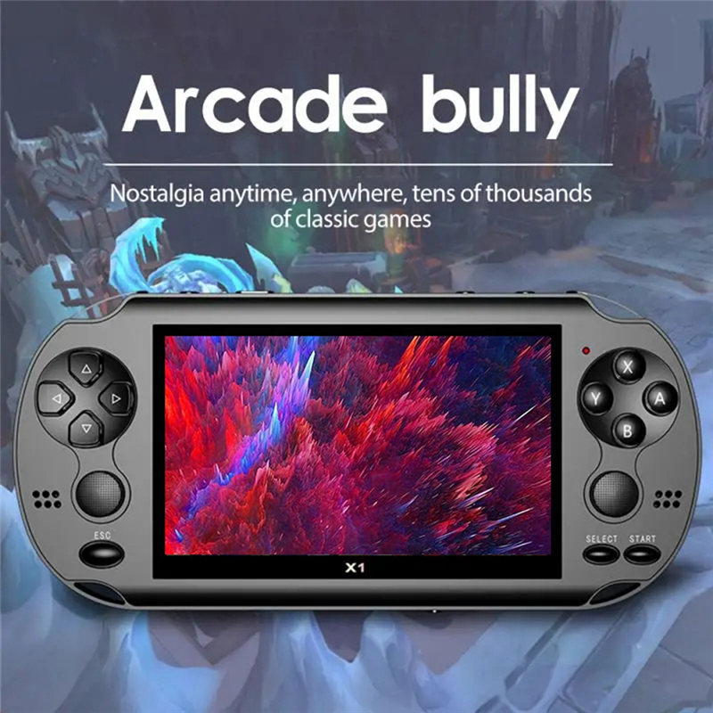 4.3 Inch Video Game Console 8G 10,000 Games 128 Bit for PSP Game Console for PS1 10 Simulator Game Controller. 