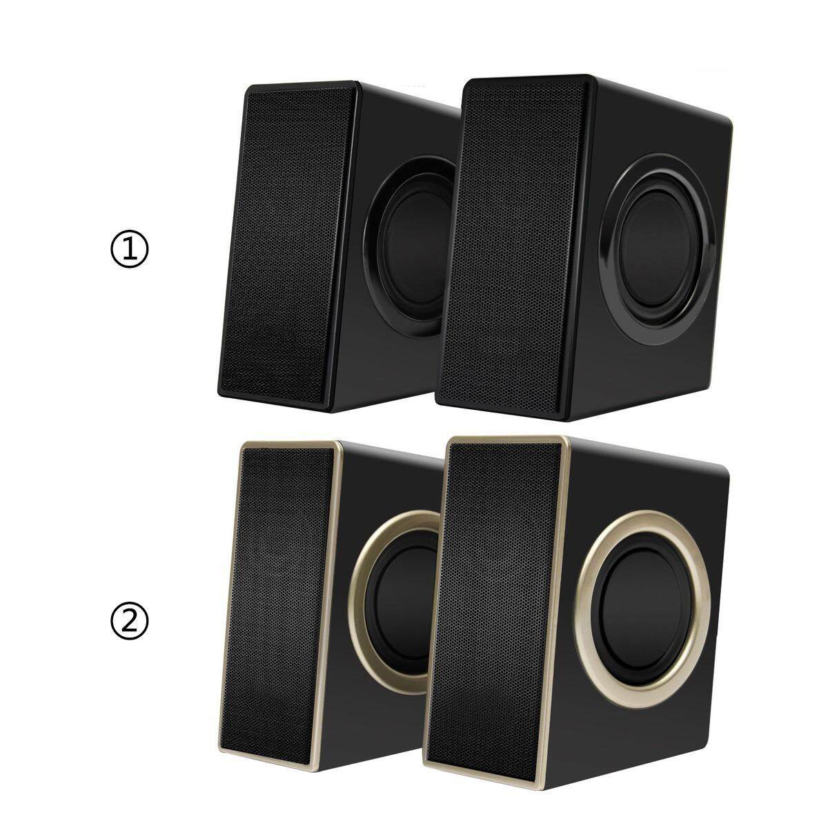 USB Speakers ELEGIANT USB Powered Computer Speakers Stereo Sound With 4 Single Bass Diaphragms And 3.5mm Audio Jack For PC. 