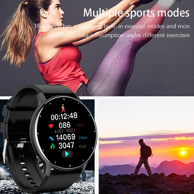 LIGE 2023 New Smart Watch Men Full Touch Screen Sport Fitness Watch IP67 Waterproof Bluetooth For Android ios smartwatch Men+box. 