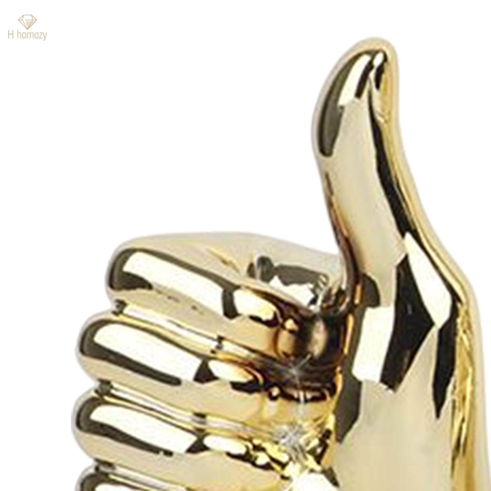Hand Gesture Statue Creative Hand Sculpture for Home Table Centerpiece Decor Thumbs Up Aureate. 