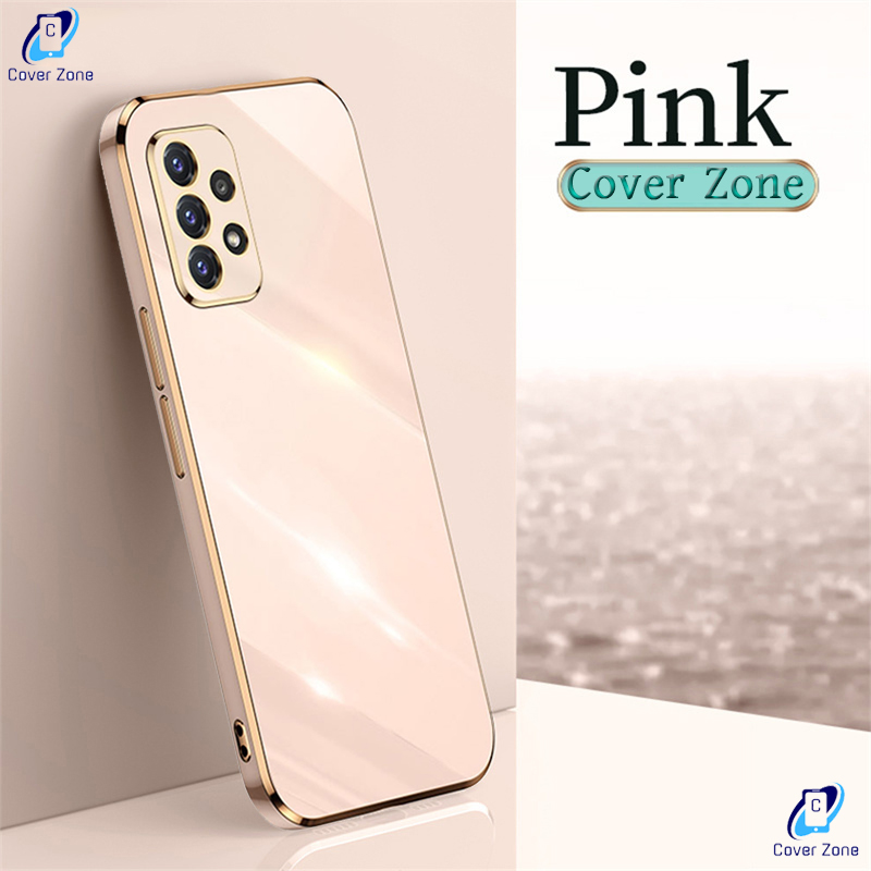 For Samsung Galaxy A32 4G Plating Soft Casing Silicone Square Frame Phone Case For Samsung A32 4G Shiny Bling Back Cover (Back Case Cover For Smartphone). 