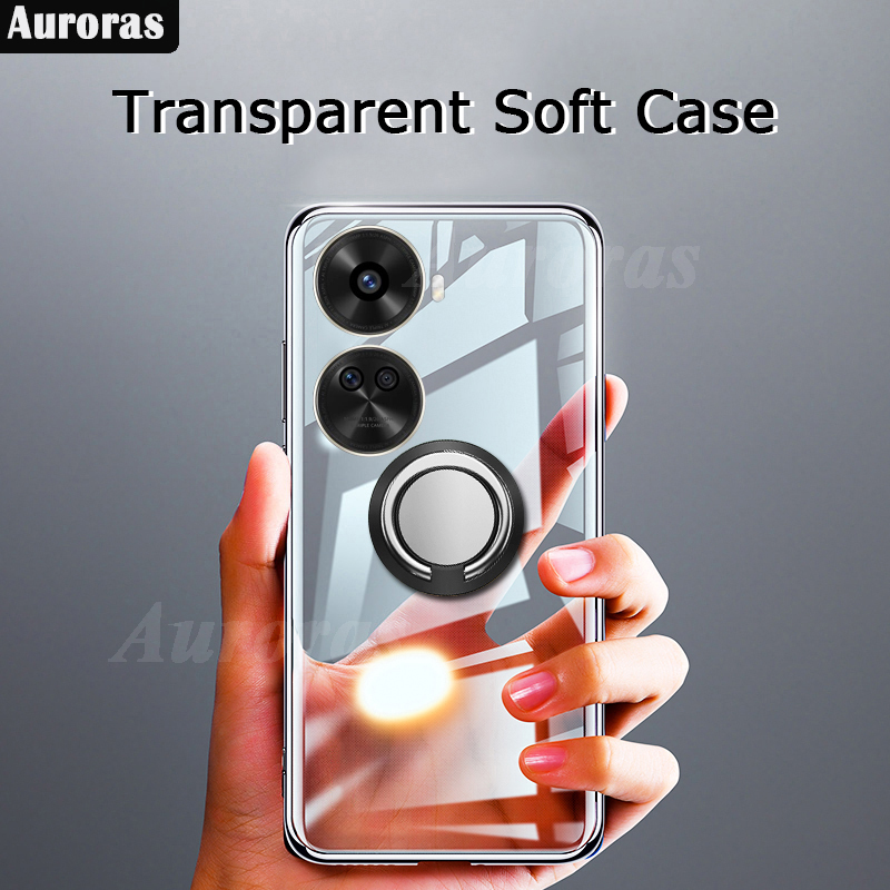 For Huawei Nova 11 SE Phone case Ring Holder Phone Case Ultra Thin Transparent Car Navigation Silicone Clear Cases For Huawei Nova 12 SE Cover casing HP