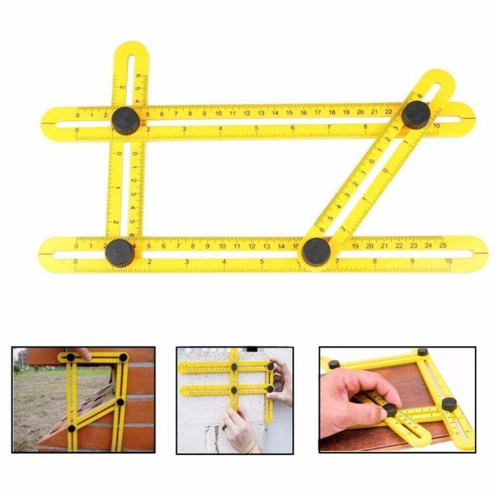 Plastic Angle Square Ruler Torque Angle Gauge Upgraded General Template Tool Box Tile Flooring Gift. 