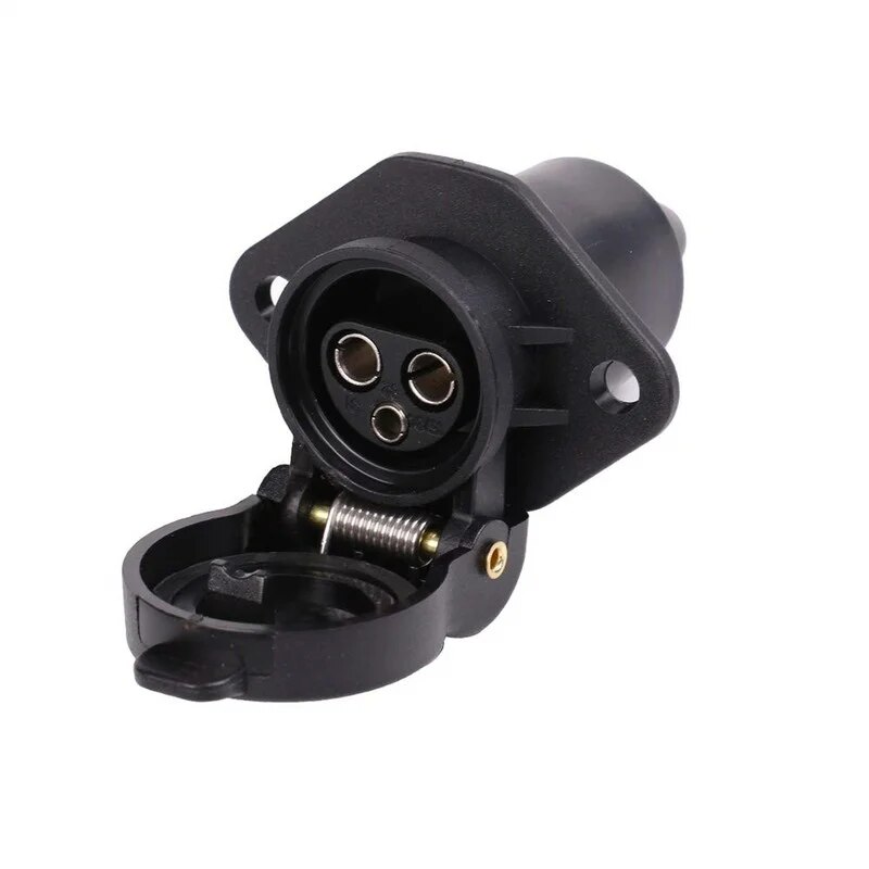 Trailer Plug Adapter Motorhome Power Cord Socket Connector Trailer Tractor Plug Socket 3-pin to DIN 72575 + DIN 9680 6-24 volts. 