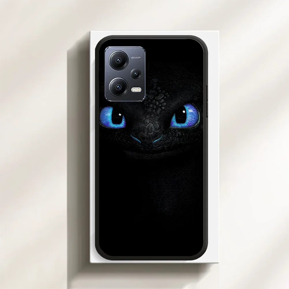 Train Dragon Toothless Phone Case Cover For Xiaomi Redmi Note 8 9 10 11 12 13 Pro Plus TPU Soft Black. 