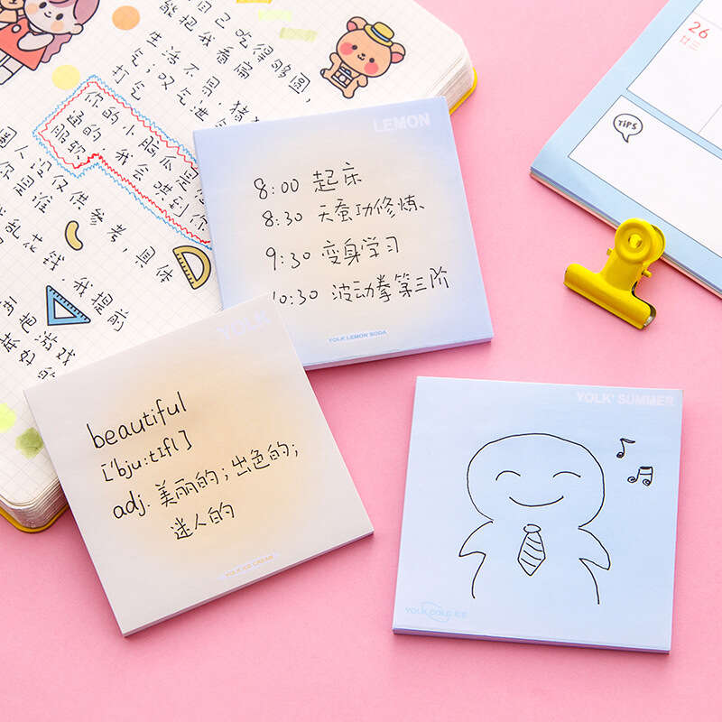 Gradient Glow High Appearance Sticky Notes for Student Stationery. 