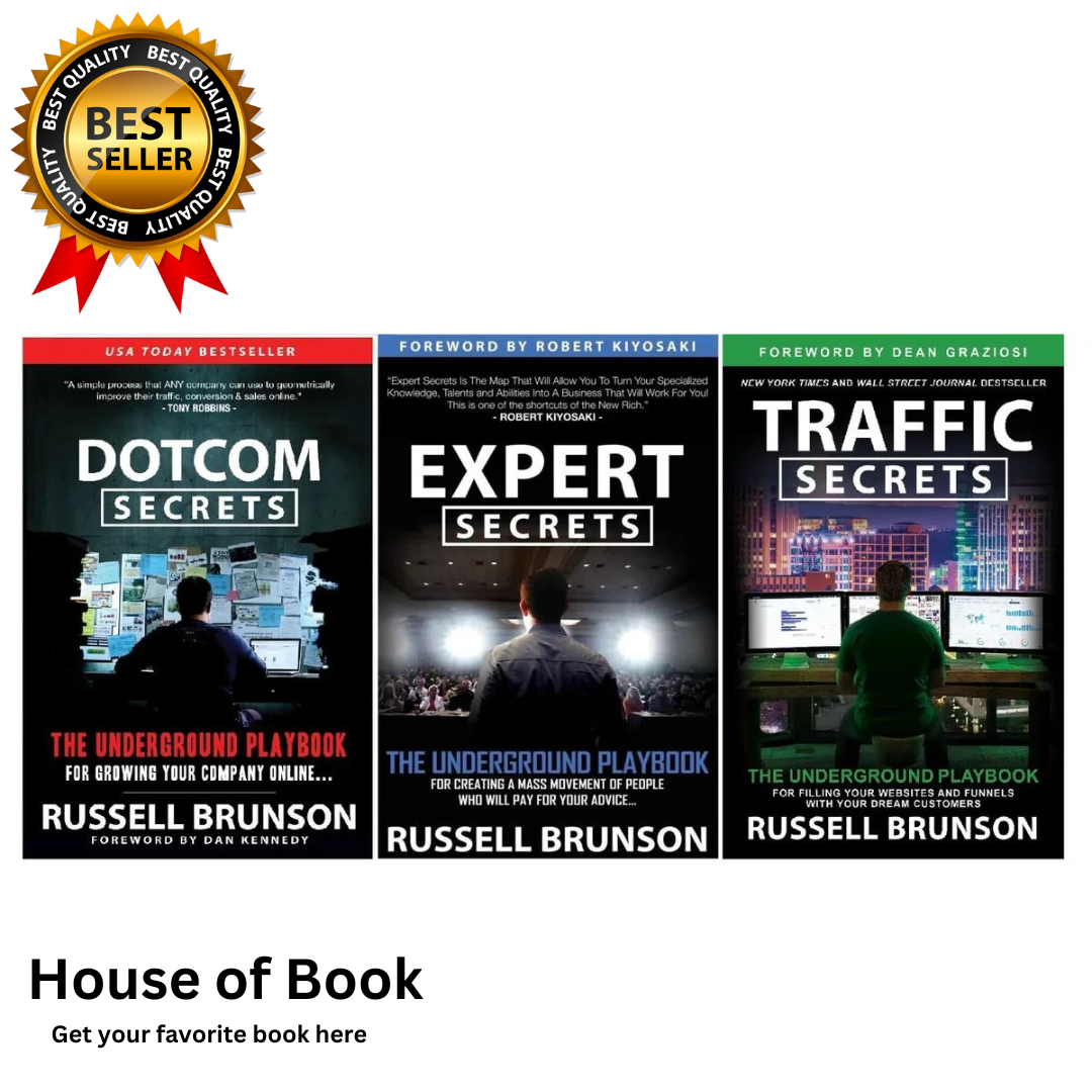 Expert Secrets, Dotcom Secrets, Traffic Secrets (3 Books Combo by Russell Brunson) - Premium Quality