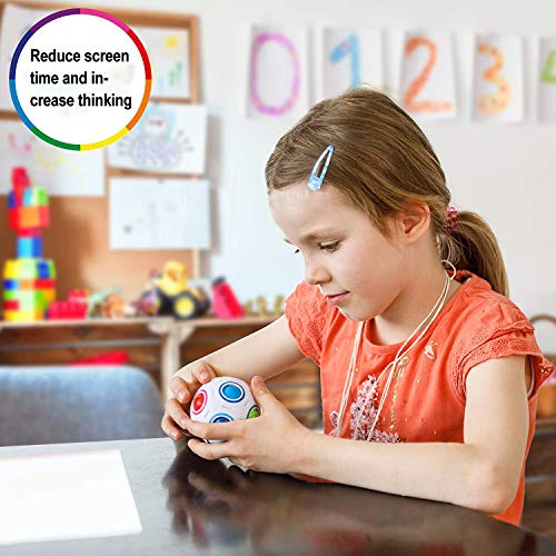 Stressboll Rainbow Magic Puzzle Cube Ball Fidget Toys. 