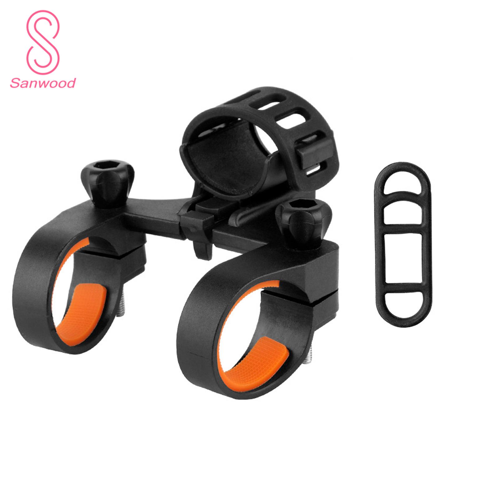 Bicycle Light Clamp Quick Release Bike Light Holder with Anti-slip Silicone Gasket Front Handlebar Mount for Flashlight Front Handlebar Light Holder