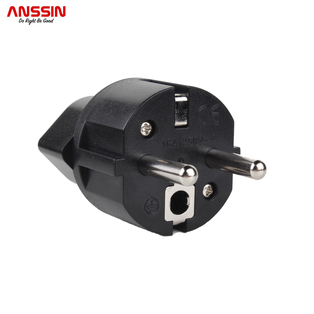Swiss To Eu German French Adapter Plug With 16a Fuse And Safety Shutter Available In White And Black. 