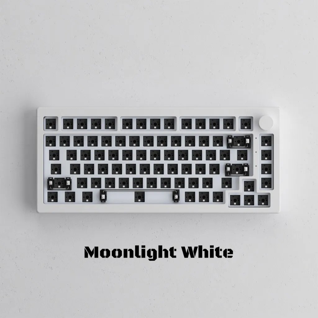 Akko 5075S VIA Kit 75% Custom Barebone Keyboard RGB Backlit 3/5-Pin Hotswap Mechanical Gaming Keyboard with Knob Gasket Mount. 