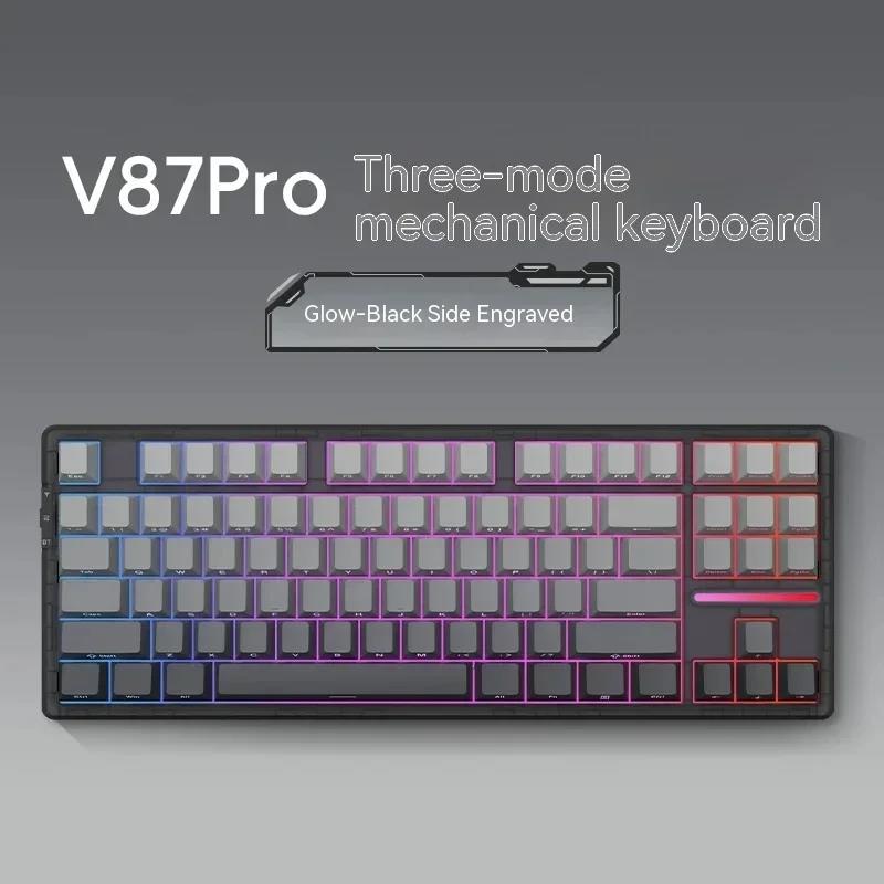 VGN V87 Pro Mechanical Keyboard Tri-mode Wireless USB Dynamic RGB Ergonomics PC Gamer Win Mac N-key Rollover Diana Athena Custom. 