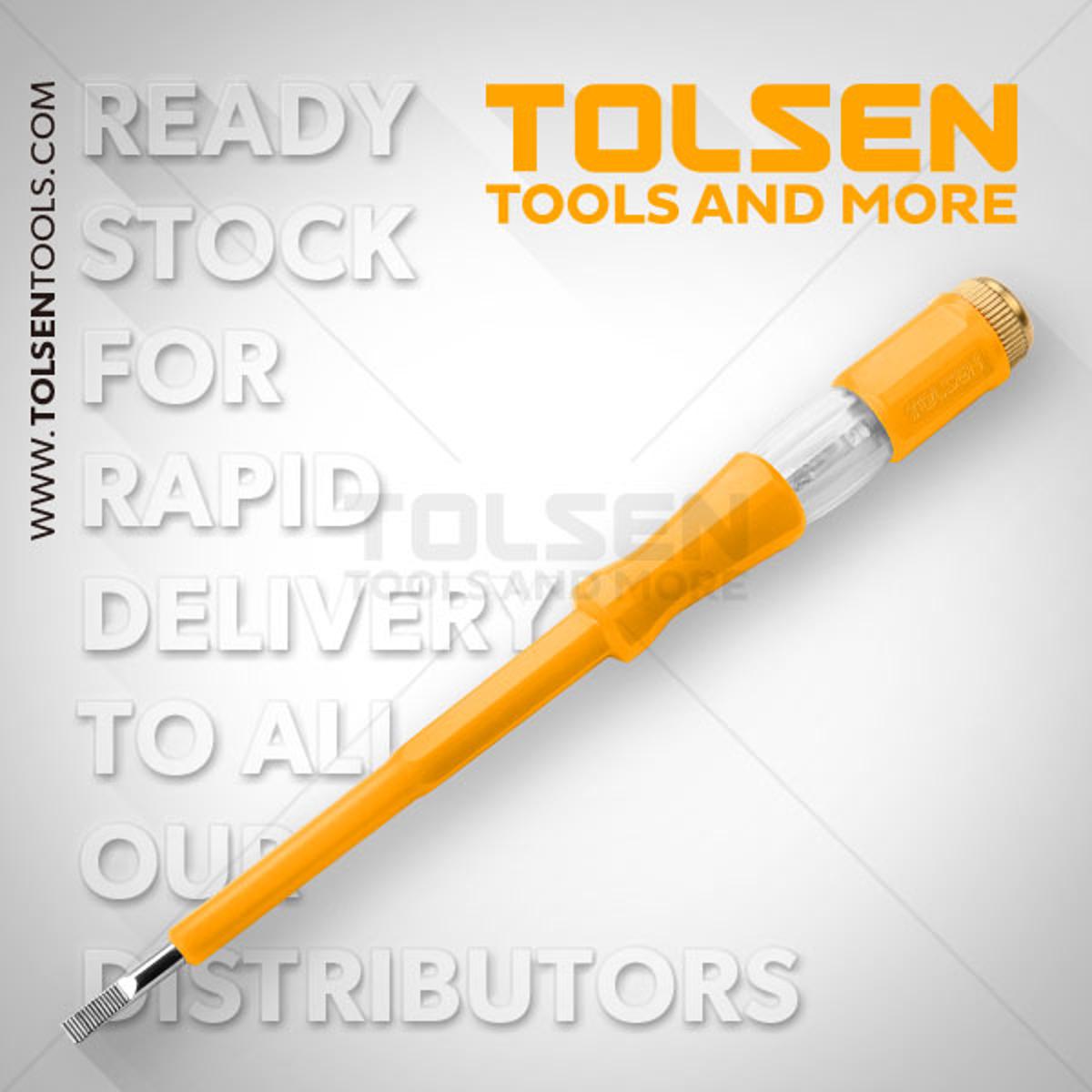 TOLSEN Big Voltage Tester 100-500V 4X190mm Neon Bulb 38115  - Kings Trading