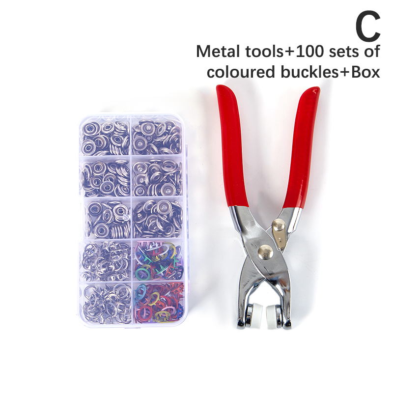 Sets Snap Fasteners Kit Tool, Metal Snap Buttons Rings with Fastener Pliers Press Tool Kit for Clothing Sewing  GAOHANG. 